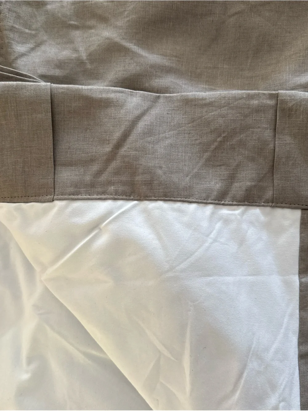 New Quince European Linen True Blackout 1 Curtain Panel Cloud Gray 48x 108”